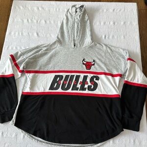 NBA Chicago Bulls Gray Black Red Pullover Hoodie